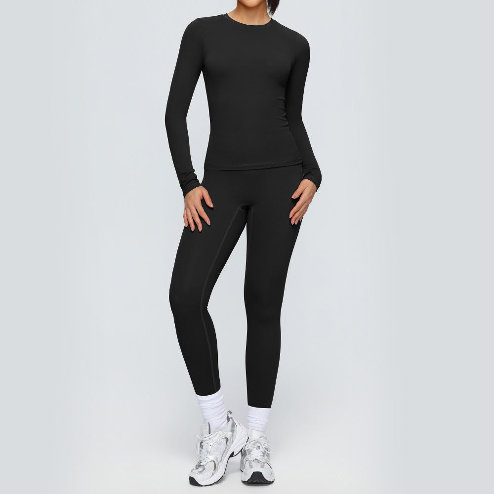 Tight fitting sports long sleeved pants set