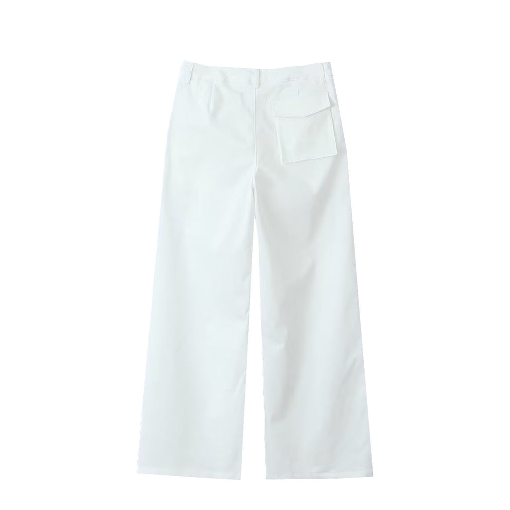 Fashionable Casual 3D Pocket Cargo Low Waist Pants for Women