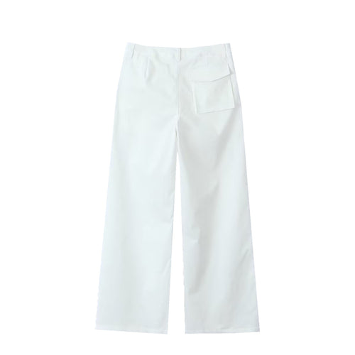 Fashionable Casual 3D Pocket Cargo Low Waist Pants for Women