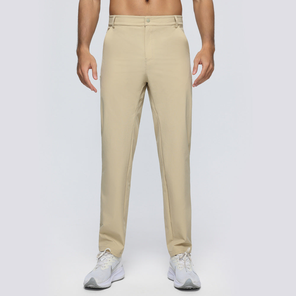 Slim fit straight leg pants