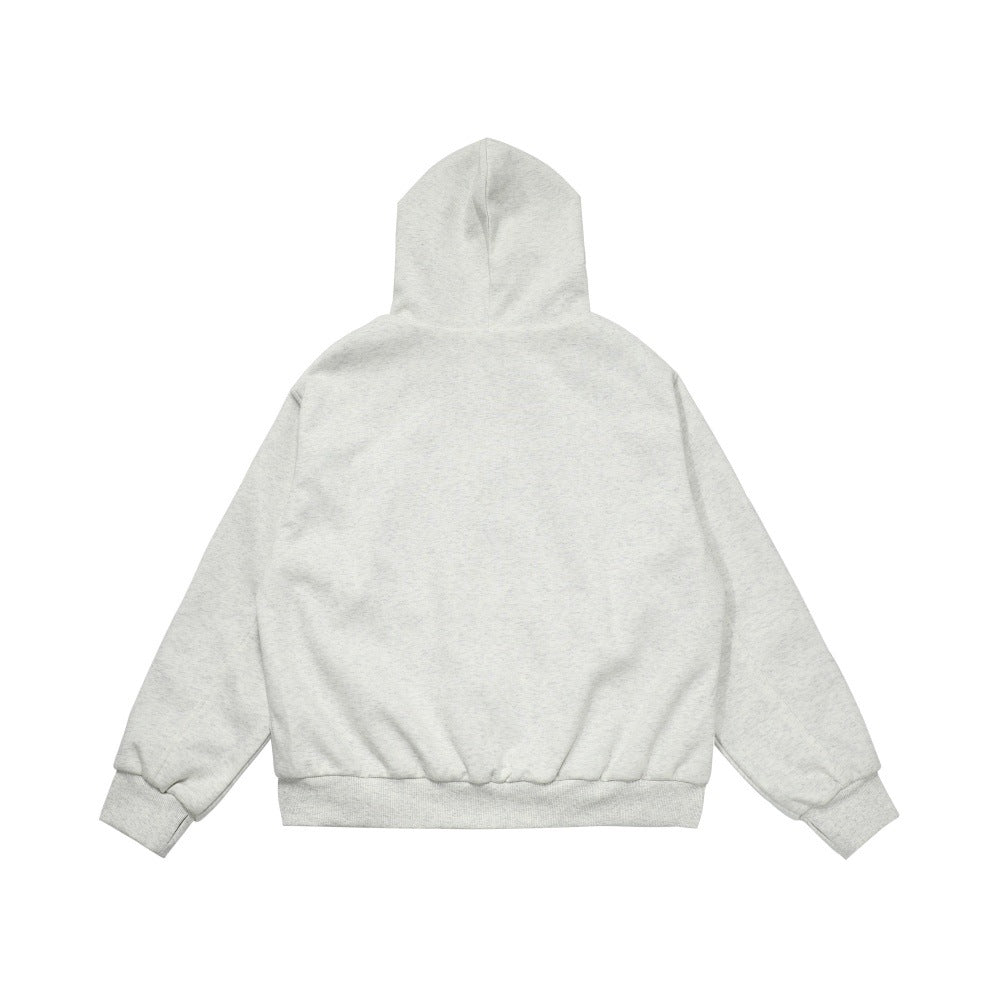 Plaid double zipper hoodie for two outfits