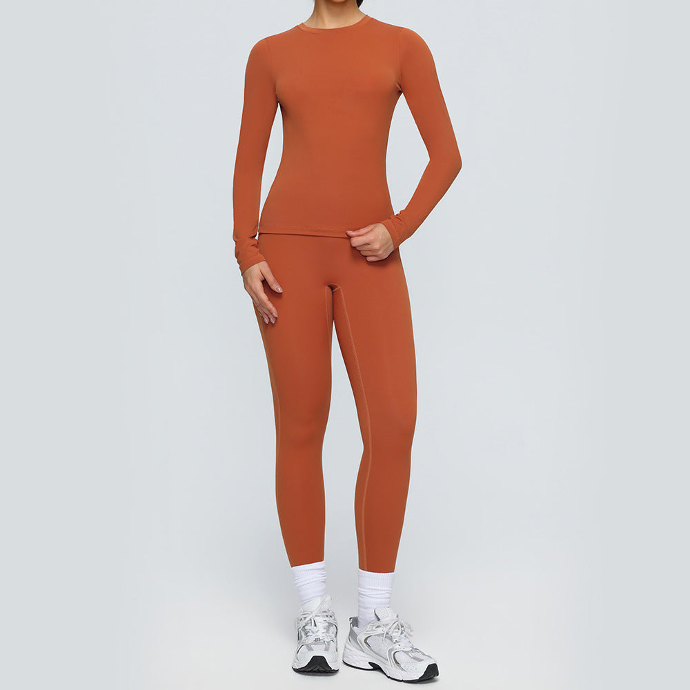 Tight fitting sports long sleeved pants set