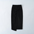 High waisted leg revealing split skirt long skirt