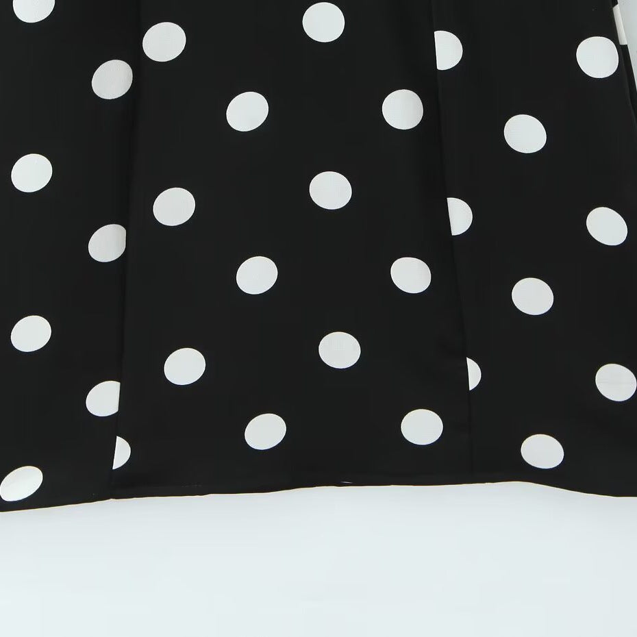 New women's fashionable and casual French retro polka dot dress
