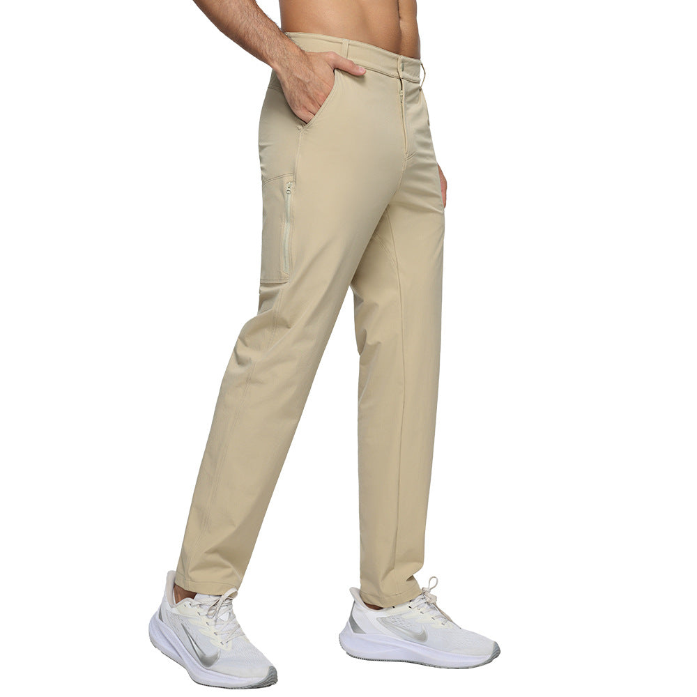 Slim fit straight leg pants